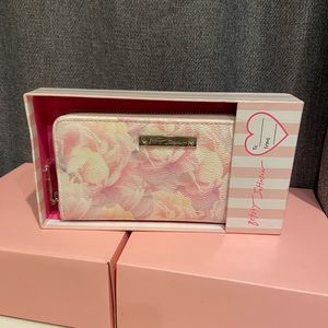 Betsey Johnson rose wallet in gift box